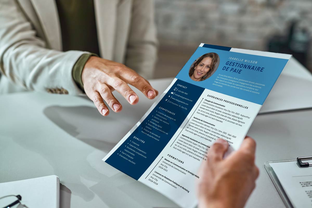 CV d'Isabelle Wilson, étudiante en TP Gestionnaire de paie à l'ENCG
