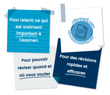 Post it indiquant les raison de pourquoi faut-il utiliser des fiches de révisions dcg