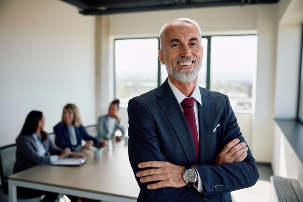 Directeur financier en fonction publique avec ses équipes