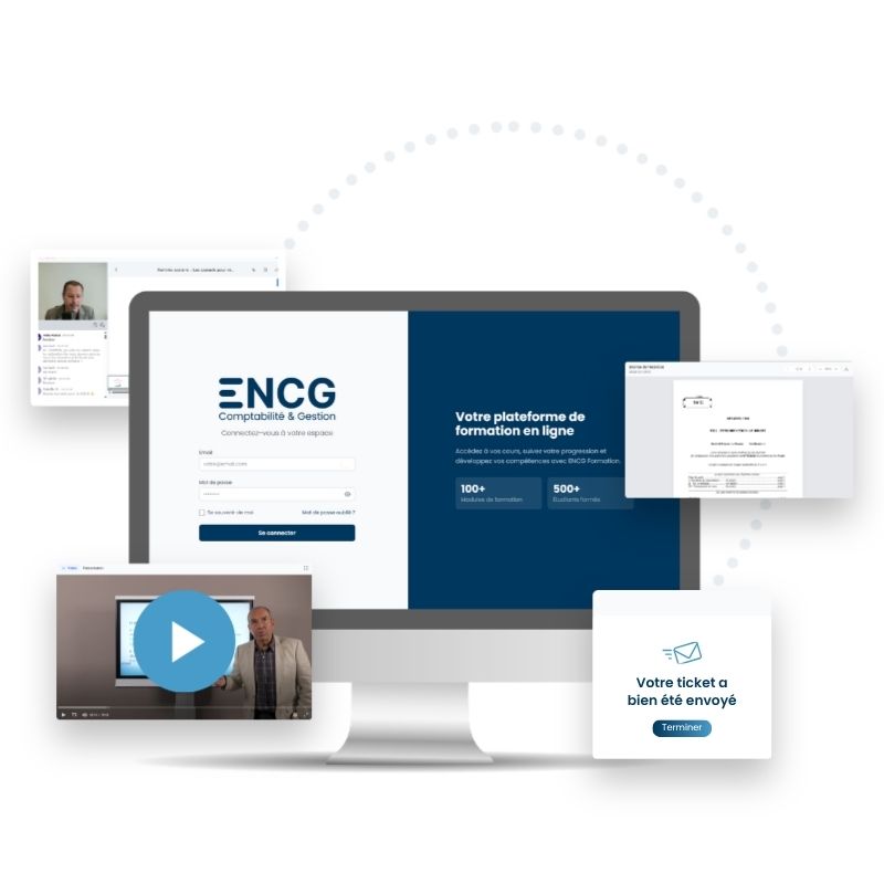 Toutes les ressources disponibles depuis la plateforme d'apprentissage de comptabilité en ligne de l'ENCG
